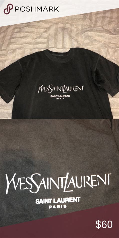 ysl tee coal n terry